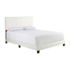 Asstd National Brand Flora Upholstered Bed Frame In White