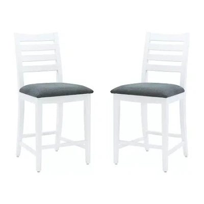 Asstd National Brand Foden 2-pc. Counter Height Bar Stool In White