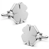 Asstd National Brand Four Leaf Clover Cufflinks In Silver