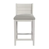 Asstd National Brand Fowler Counter Height Upholstered Bar Stool In White