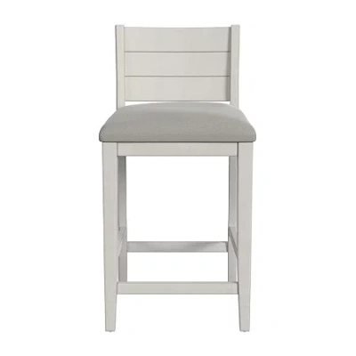 Asstd National Brand Fowler Counter Height Upholstered Bar Stool In White
