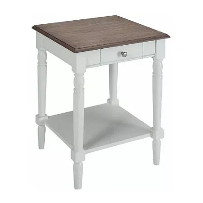 Asstd National Brand French Country 1 Drawer End Table With Shelf In White