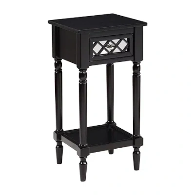 Asstd National Brand French Country Khloe 1-drawer Accent Table With Shelf In Black