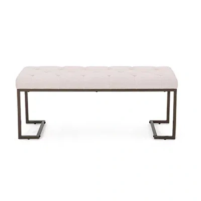 Asstd National Brand Galileo Upholstered Ottoman In Sand
