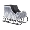 Asstd National Brand Galvanized Holiday Sleigh Display Piece Hand Painted Christmas Tabletop Decor In Gray