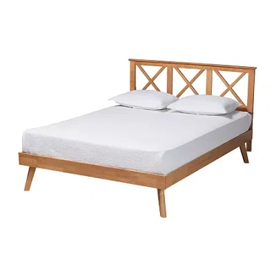 Asstd National Brand Galvin Wooden Platform Bed In Brown