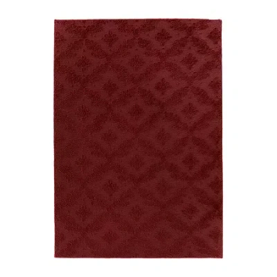 Asstd National Brand Garland Charleston Indoor Rectangular Area Rug In Red