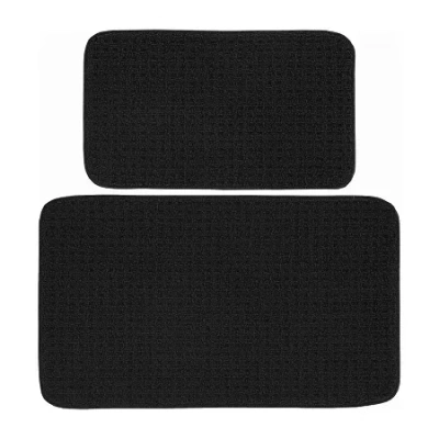 Asstd National Brand Garland Herald Square 2-pc. Indoor Kitchen Mat Set In Black