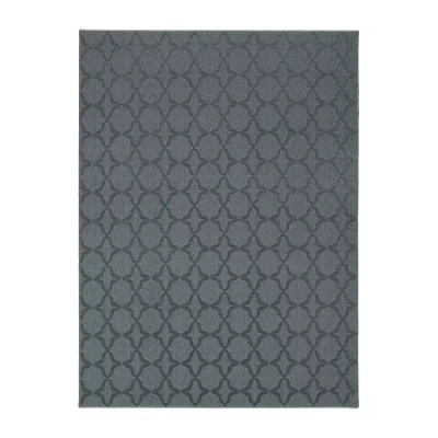 Asstd National Brand Garland Sparta Geometric Stain Resistant Indoor Rectangular Area Rug In Blue