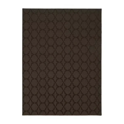Asstd National Brand Garland Sparta Geometric Stain Resistant Indoor Rectangular Area Rug In Brown