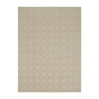 Asstd National Brand Garland Sparta Geometric Stain Resistant Indoor Rectangular Area Rug In Sand