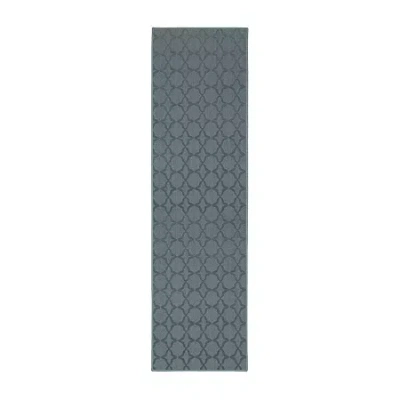 Asstd National Brand Garland Sparta Geometric Stain Resistant Indoor Rectangular Runner In Blue