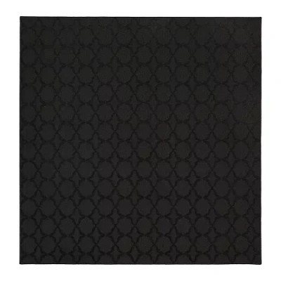 Asstd National Brand Garland Sparta Geometric Stain Resistant Indoor Square Area Rug In Black