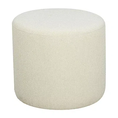 Asstd National Brand Garrett Upholstered Ottoman In White
