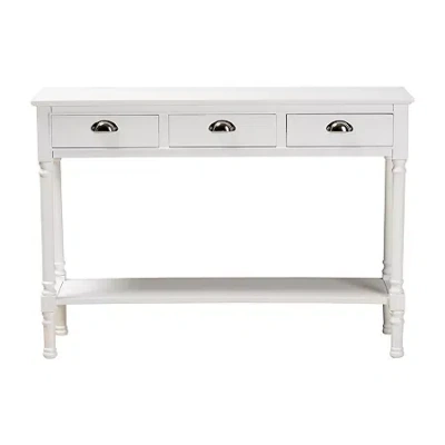 Asstd National Brand Garvey Living Room Collection 3-drawer Console Table In White