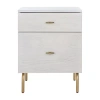 Asstd National Brand Genevieve 2-drawer Nightstand In Gray