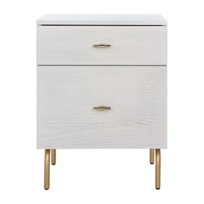Asstd National Brand Genevieve 2-drawer Nightstand In Gray