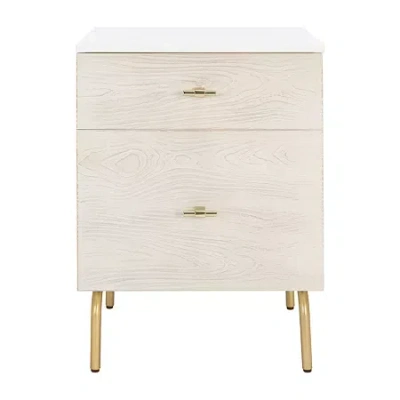 Asstd National Brand Genevieve 2-drawer Nightstand In White