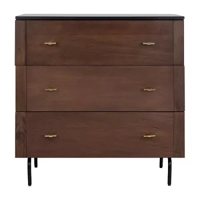 Asstd National Brand Genevieve 3-drawer Dresser In Brown