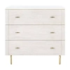 Asstd National Brand Genevieve 3-drawer Dresser In White