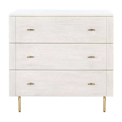 Asstd National Brand Genevieve 3-drawer Dresser In White