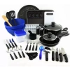 Asstd National Brand Gibson Total Kitchen 59 Piece Combo Set In Black