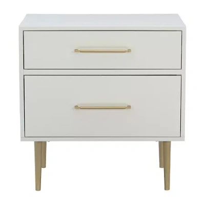 Asstd National Brand Gipsy Bedroom Collection 2-drawer Nightstand In White