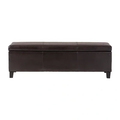 Asstd National Brand Glouster Tufted Upholstered Ottoman In Brown