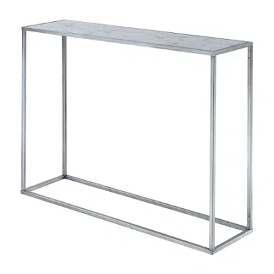 Asstd National Brand Gold Living Room Collection Console Table In Silver