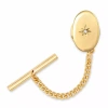 Asstd National Brand Gold-plated Polished Tie Tack With Star And Diamond Accent In Yellow