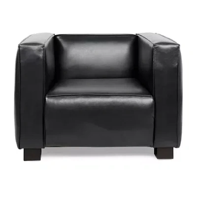 Asstd National Brand Goyette Track Arm Chair In Black