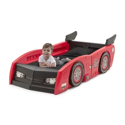 Asstd National Brand Grand Prix Toddler To Twin Bed In Red