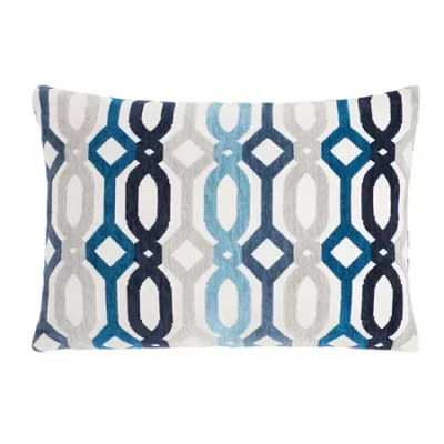 Asstd National Brand Grande Jatte Lumbar Pillow In Blue
