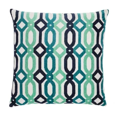 Asstd National Brand Grande Jatte Square Throw Pillow In Green