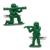 Asstd National Brand Green Army Men Cuff Links In Green