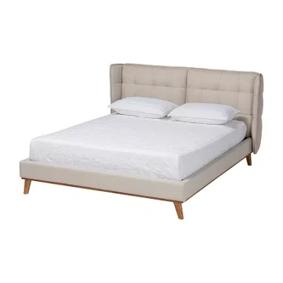 Asstd National Brand Gretchen Upholstered Platform Bed In Sand