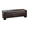 Asstd National Brand Guernsey Storage Tufted Bench In Brown