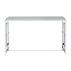 Asstd National Brand Haines Glass Top Console Table In Silver
