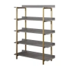 Asstd National Brand Hali Home Office Collection 5-shelf Bookcase In Gray