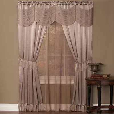 Asstd National Brand Halley Rod Pocket Light-filtering Curtain Panel In Pink