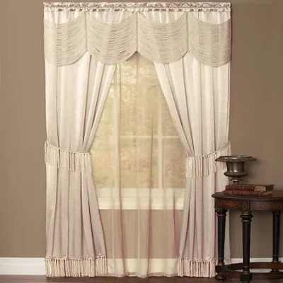 Asstd National Brand Halley Rod Pocket Light-filtering Curtain Panel In Sand