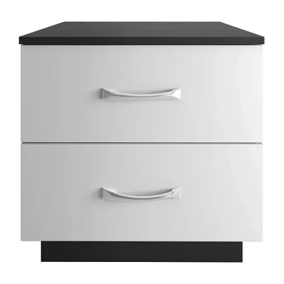 Asstd National Brand Hamilton Bedroom Collection 2-drawer Nightstand In Black