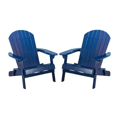 Asstd National Brand Hanlee 2-pc. Folding Adriondack Chair In Blue