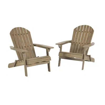 Asstd National Brand Hanlee 2-pc. Folding Adriondack Chair In Gray