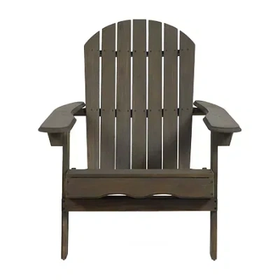 Asstd National Brand Hanlee Folding Adriondack Chair In Gray