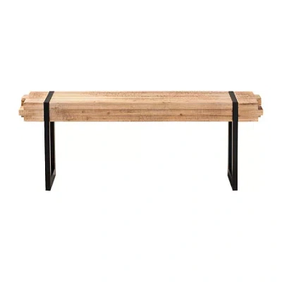 Asstd National Brand Henson Rustic Bench In Brown