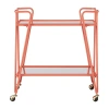 Asstd National Brand Hera Glass-top Bar Cart In Orange