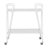 Asstd National Brand Hera Glass-top Bar Cart In White