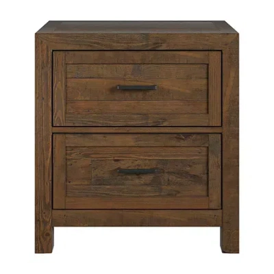 Asstd National Brand Home Point Caleta 2-drawer Nightstand In Brown