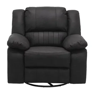 Asstd National Brand Home Point Jordi Pad-arm Recliner In Black